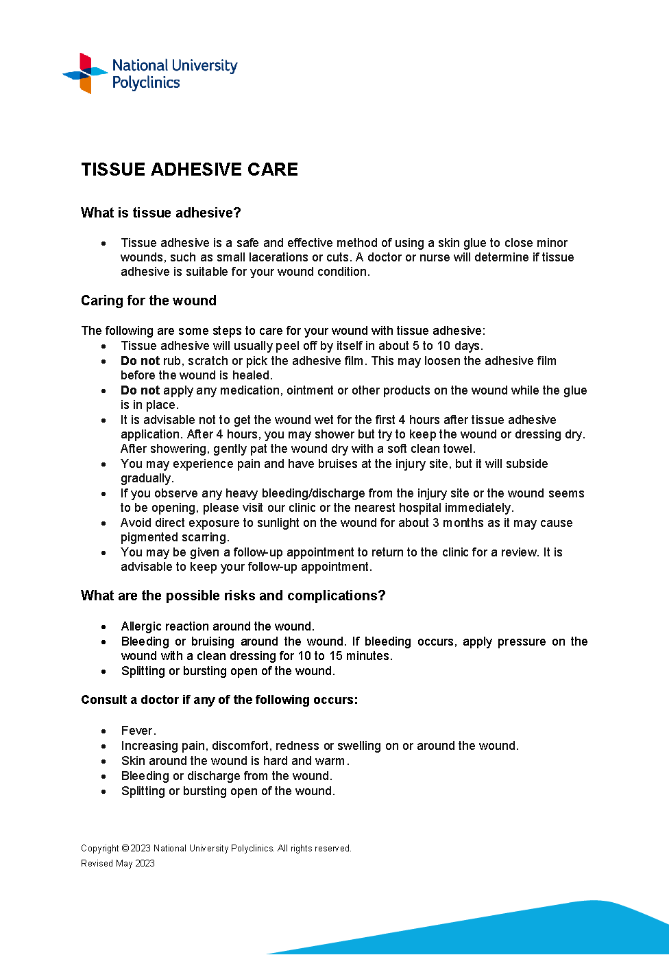 Tissue Adhesive Care
